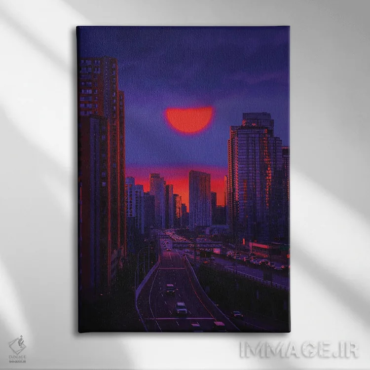 تابلو دکوراتیو غروب ۸ اثر دانر اوروزکو - نمای روبهرو روی دیوار