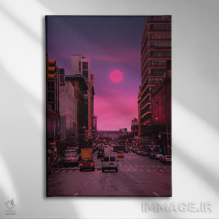 تابلو دکوراتیو غروب ۴ اثر دانر اوروزکو - نمای روبهرو روی دیوار