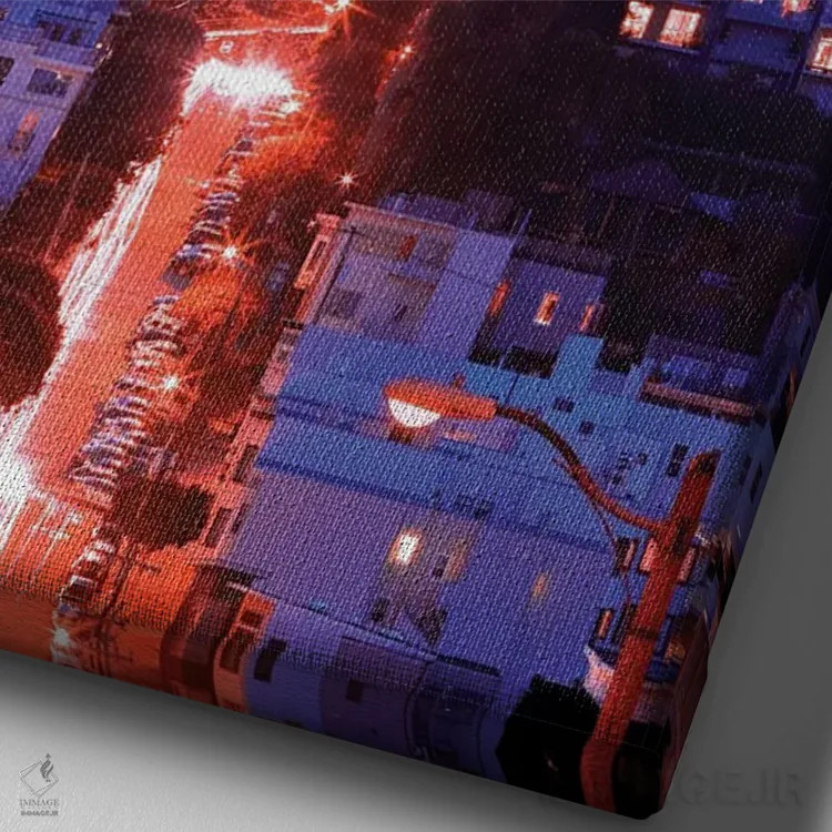 تابلو دکوراتیو غروب ۳ اثر دانر اوروزکو - نمای نزدیک بافت بوم