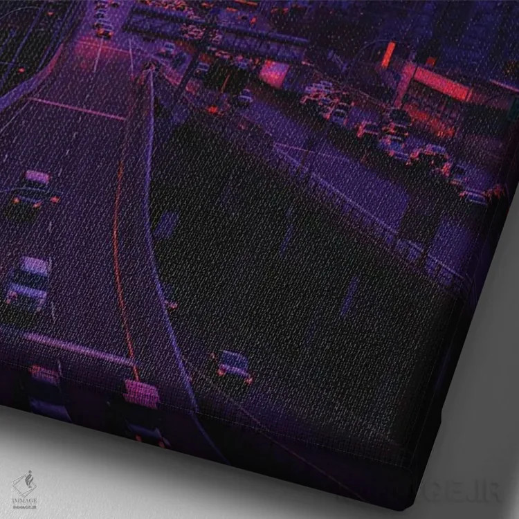 تابلو دکوراتیو غروب ۸ اثر دانر اوروزکو - نمای نزدیک بافت بوم