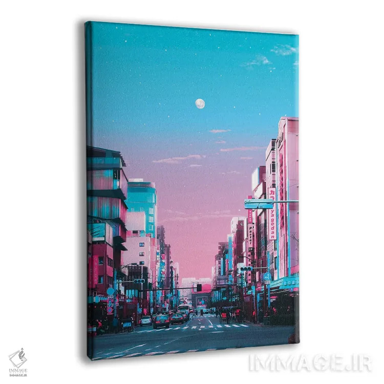 تابلو دکوراتیو توکیو شهر پاستلی اثر دانر اوروزکو - نمای پرسپکتیو محصول