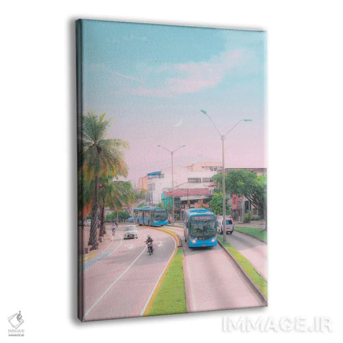 تابلو دکوراتیو کالی شهر پاستلی اثر دانر اوروزکو - نمای پرسپکتیو محصول