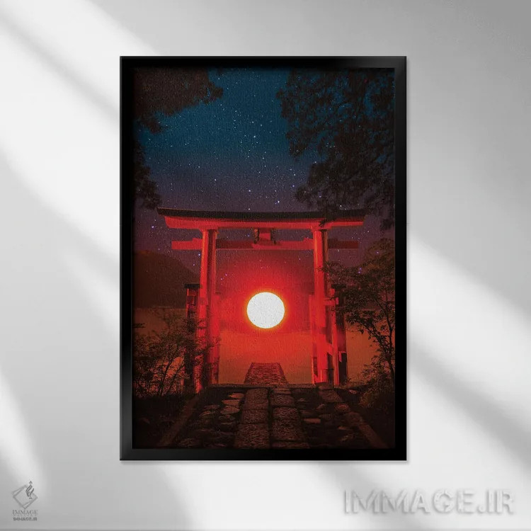 تابلو دکوراتیو دروازه توری اثر دانر اوروزکو - نمای قابدار مشکی