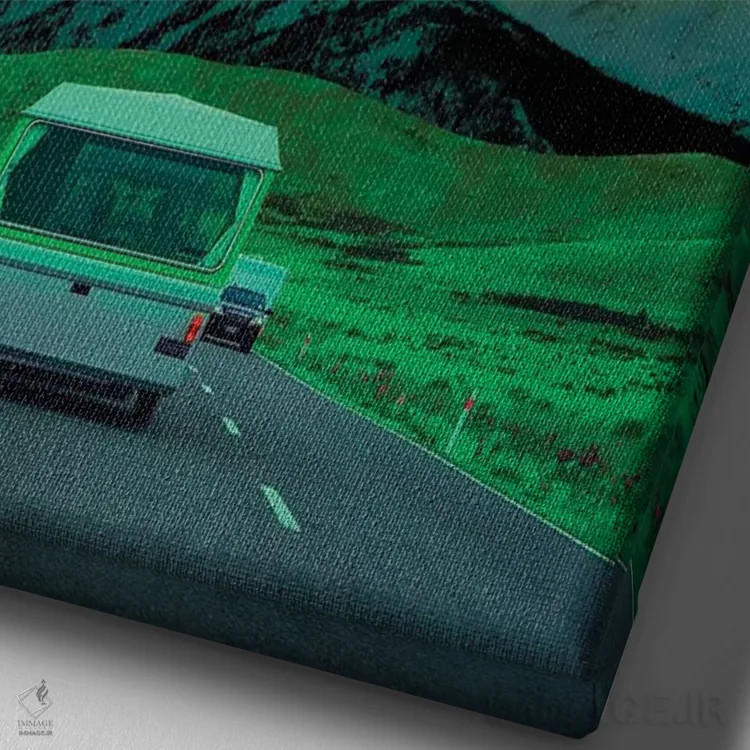 تابلو دکوراتیو مسیر توهم زا اثر دانر اوروزکو - نمای نزدیک بافت بوم