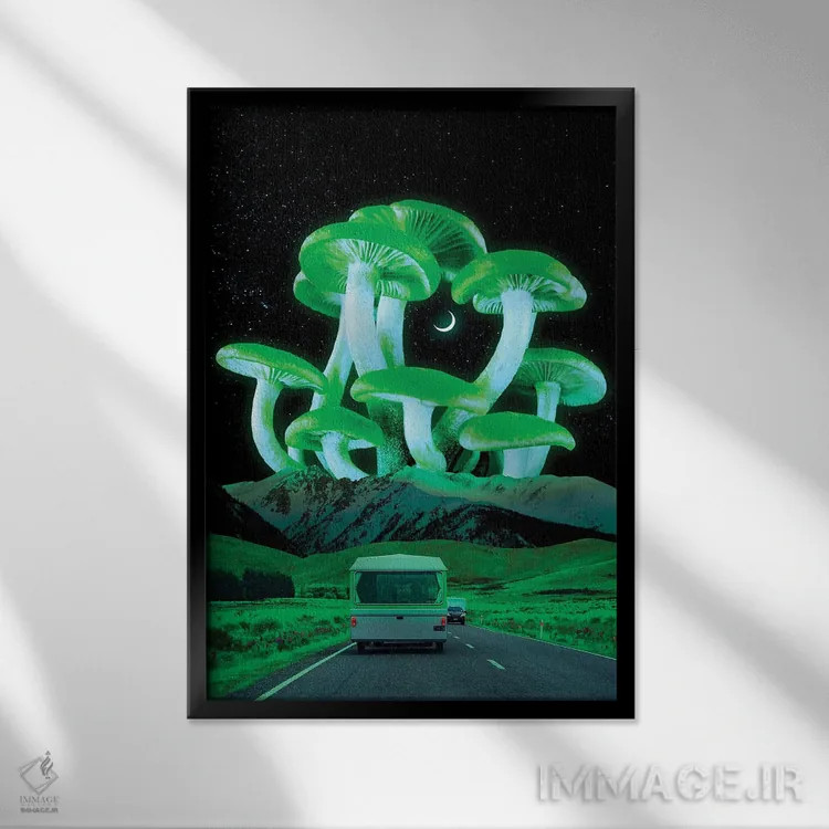 تابلو دکوراتیو مسیر توهم زا اثر دانر اوروزکو - نمای قابدار مشکی