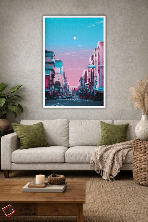 تابلو دکوراتیو توکیو شهر پاستلی اثر دانر اوروزکو - D1W