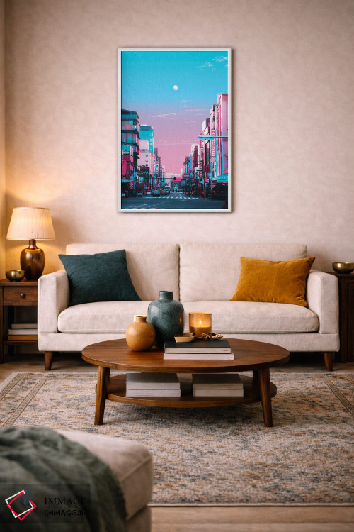 تابلو دکوراتیو توکیو شهر پاستلی اثر دانر اوروزکو - D2W
