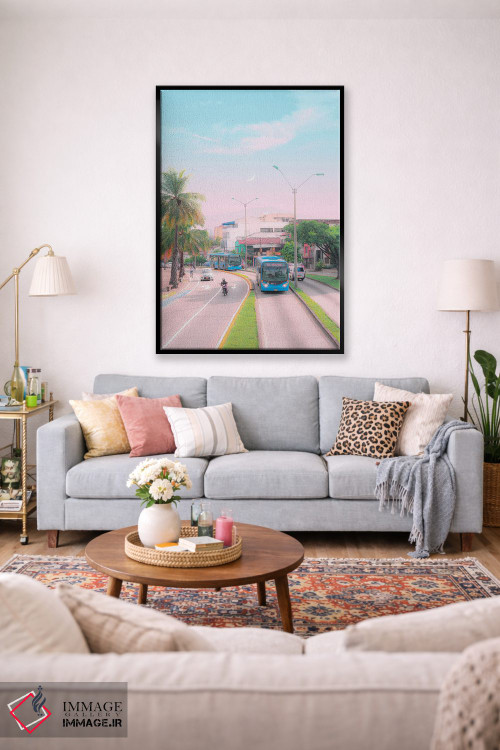 تابلو دکوراتیو کالی شهر پاستلی اثر دانر اوروزکو - D2B