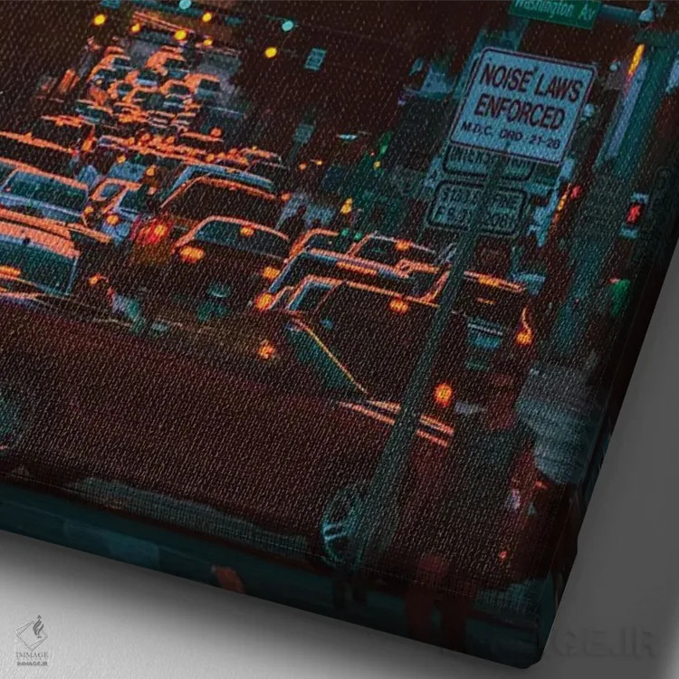 تابلو دکوراتیو غروب بخارویو ۳ اثر دانر اوروزکو - نمای نزدیک بافت بوم