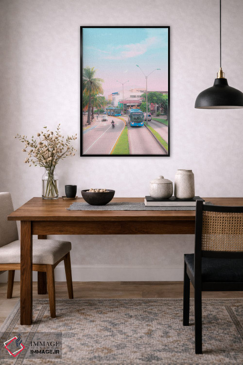 تابلو دکوراتیو کالی شهر پاستلی اثر دانر اوروزکو - D6B