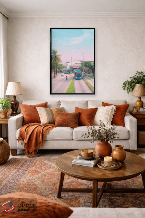 تابلو دکوراتیو کالی شهر پاستلی اثر دانر اوروزکو - D5B