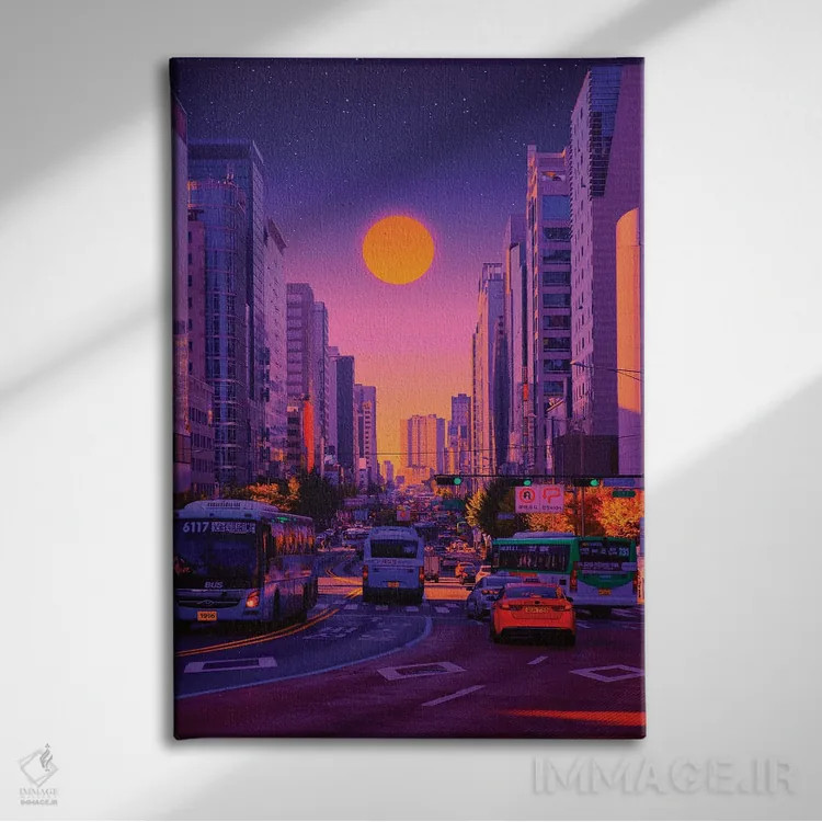 تابلو دکوراتیو غروب ۶ اثر دانر اوروزکو - نمای روبهرو روی دیوار