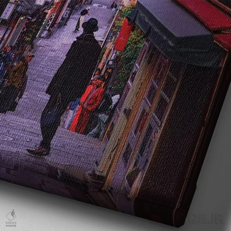 تابلو دکوراتیو شهر توکیو اثر دانر اوروزکو - نمای نزدیک بافت بوم