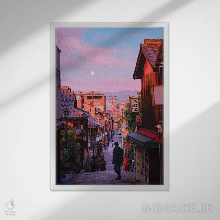 تابلو دکوراتیو شهر توکیو اثر دانر اوروزکو - نمای قابدار سفید