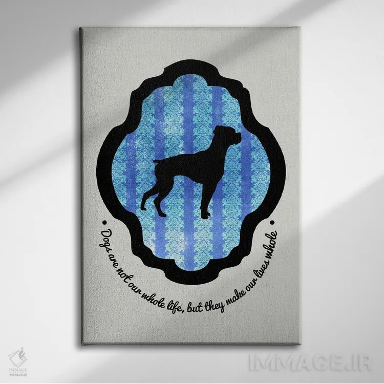 تابلو دکوراتیو بوکسر ۱ اثر فایو بای فایو کالکتیو - نمای روبهرو روی دیوار