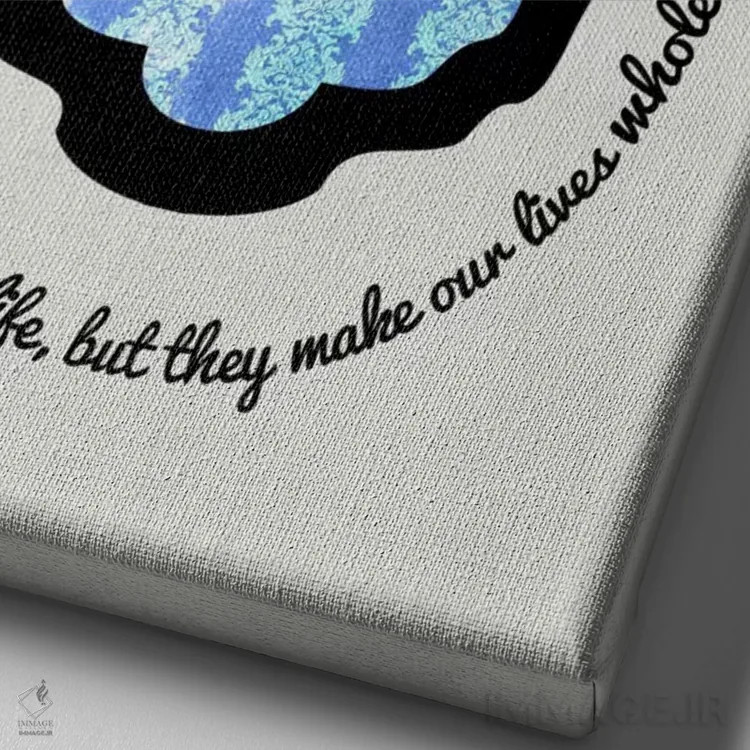 تابلو دکوراتیو بوکسر ۱ اثر فایو بای فایو کالکتیو - نمای نزدیک بافت بوم