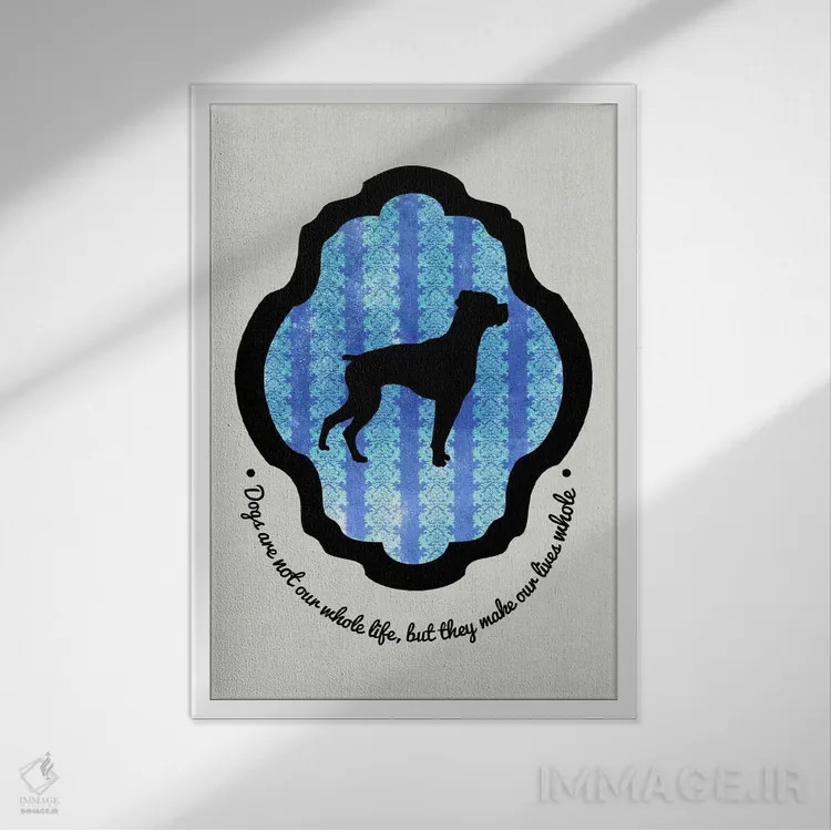 تابلو دکوراتیو بوکسر ۱ اثر فایو بای فایو کالکتیو - نمای قابدار سفید