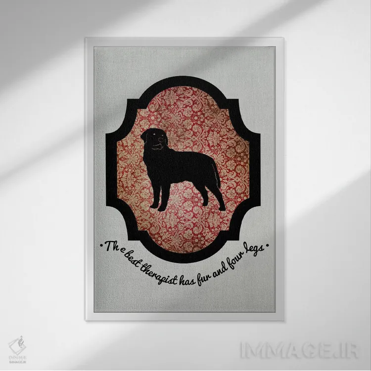 تابلو دکوراتیو رتوایلر I اثر فایو بای فایو کالکتیو - نمای قابدار سفید