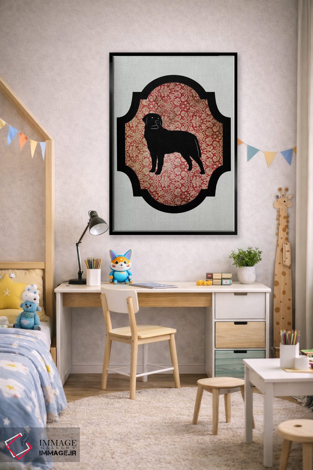 تابلو دکوراتیو رتوایلر II اثر فایو بای فایو کالکتیو - D3B