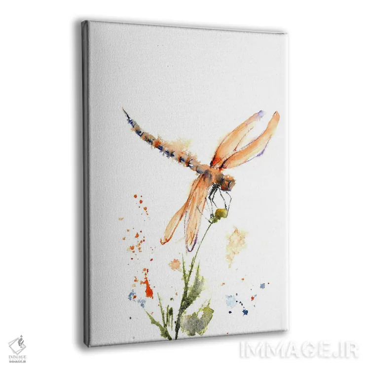 تابلو دکوراتیو سنجاقک ۲ اثر الگا چفرانوف - نمای پرسپکتیو محصول