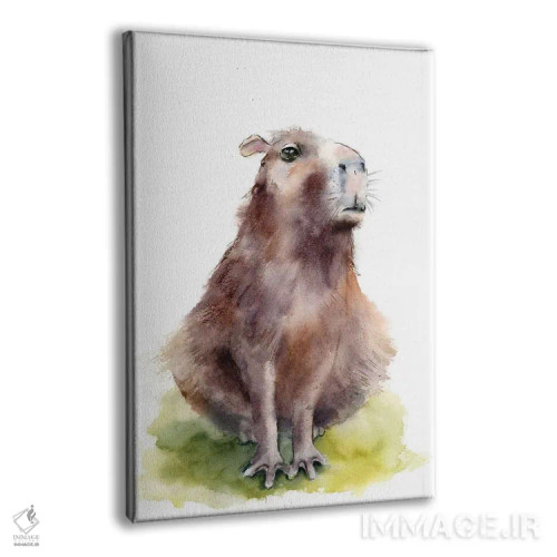 تابلو دکوراتیو کاپیبارا ۱ اثر الگا چفرانوف - نمای پرسپکتیو محصول