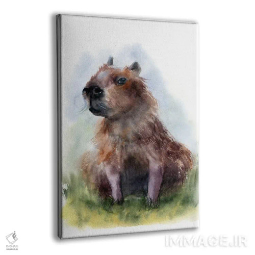 تابلو دکوراتیو کاپیبارا ۲ اثر الگا چفرانوف - نمای پرسپکتیو محصول