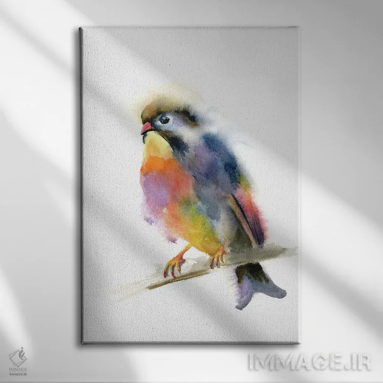 تابلو دکوراتیو بلبل اثر الگا چفرانوف - نمای روبهرو روی دیوار