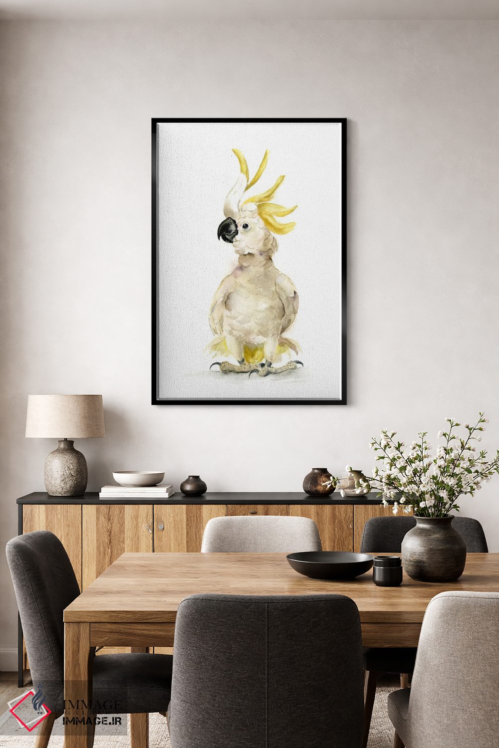 تابلو دکوراتیو کاکاتو اثر الگا چفرانوف - D4B