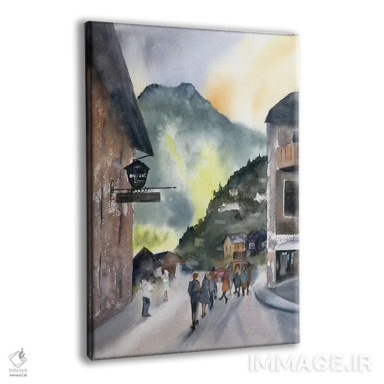 تابلو دکوراتیو هالشتات اثر الگا چفرانوف - نمای پرسپکتیو محصول