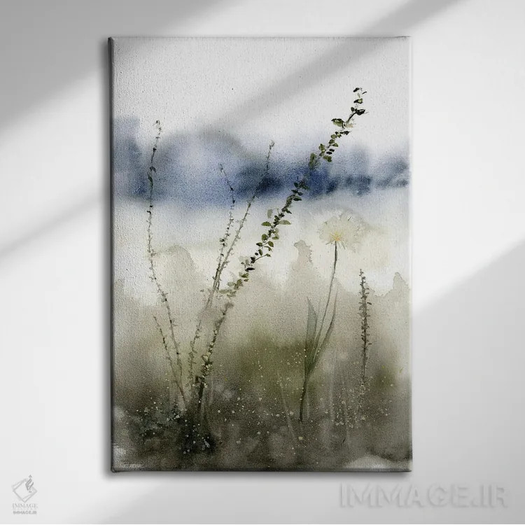 تابلو دکوراتیو منظره انتزاعی ۴ اثر الگا چفرانوف - نمای روبهرو روی دیوار