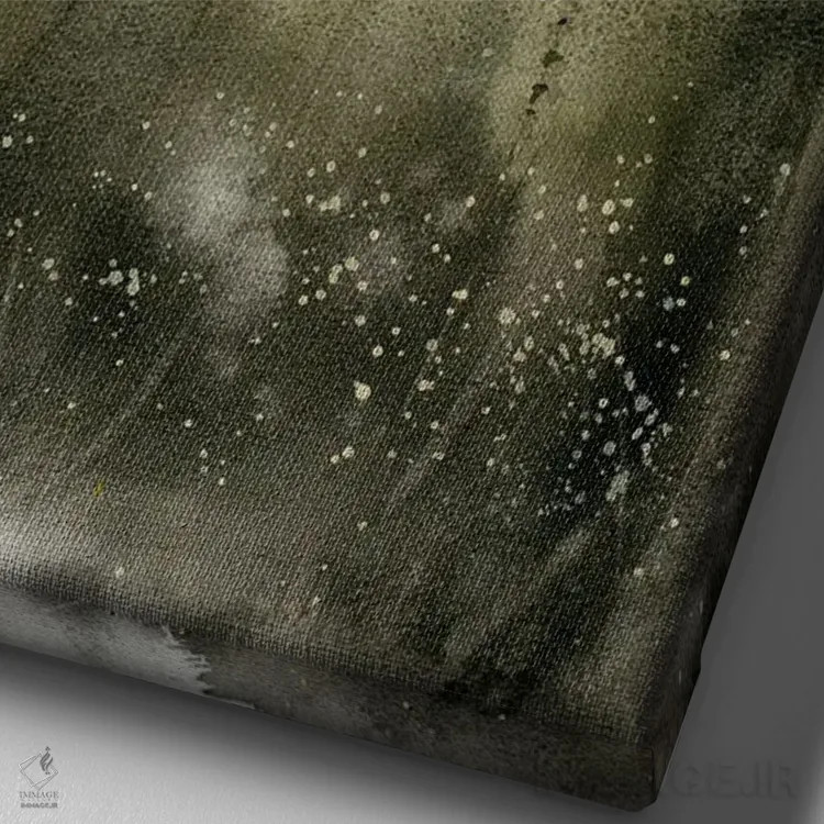 تابلو دکوراتیو منظره انتزاعی ۵ اثر الگا چفرانوف - نمای نزدیک بافت بوم