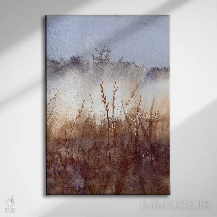 تابلو دکوراتیو منظره مه آلود ۱ اثر الگا چفرانوف - نمای روبهرو روی دیوار