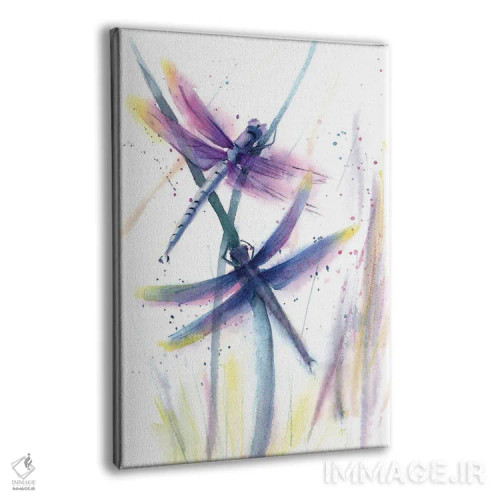 تابلو دکوراتیو سنجاقک ها اثر الگا چفرانوف - نمای پرسپکتیو محصول