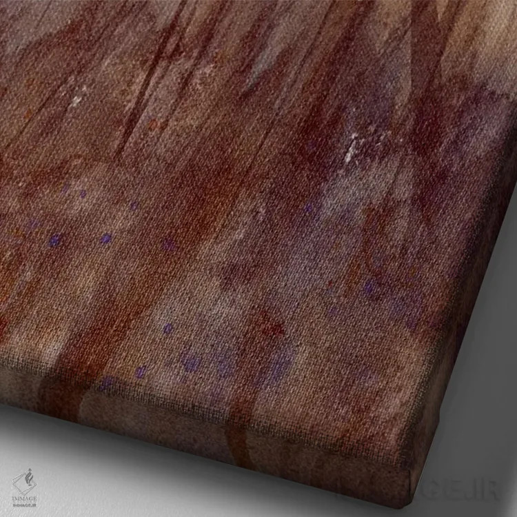 تابلو دکوراتیو منظره مه آلود ۱ اثر الگا چفرانوف - نمای نزدیک بافت بوم