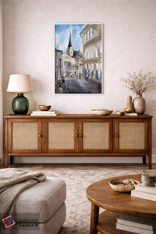 تابلو دکوراتیو چشم انداز شهری باد ایشل اثر الگا چفرانوف - D2W