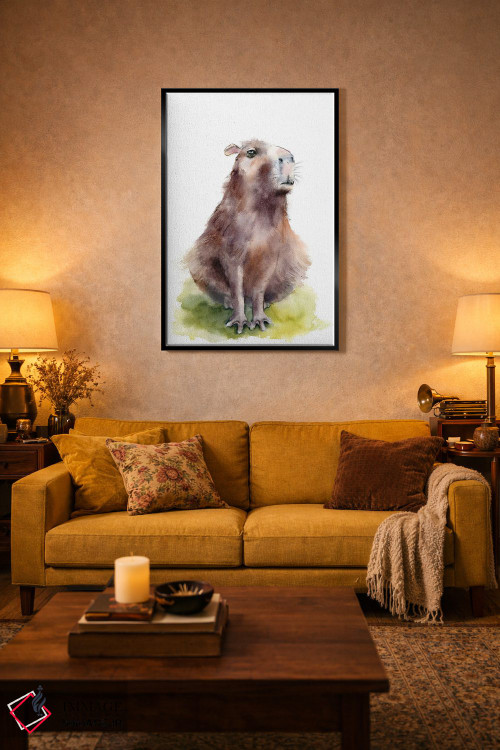 تابلو دکوراتیو کاپیبارا ۱ اثر الگا چفرانوف - D5B