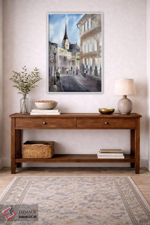 تابلو دکوراتیو چشم انداز شهری باد ایشل اثر الگا چفرانوف - D3W