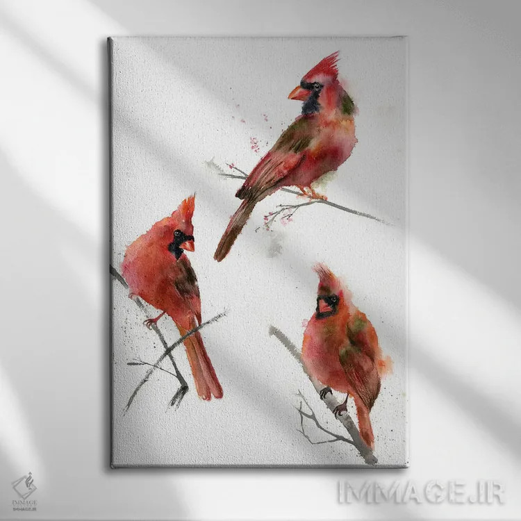 تابلو دکوراتیو کارباورال ها ۱ اثر الگا چفرانوف - نمای روبهرو روی دیوار