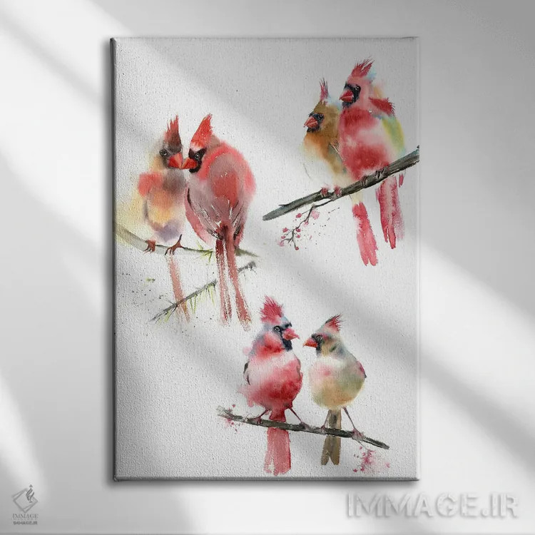 تابلو دکوراتیو کارباورال ها ۲ اثر الگا چفرانوف - نمای روبهرو روی دیوار