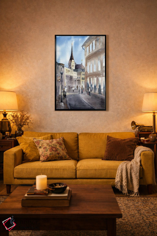 تابلو دکوراتیو چشم انداز شهری باد ایشل اثر الگا چفرانوف - D4B