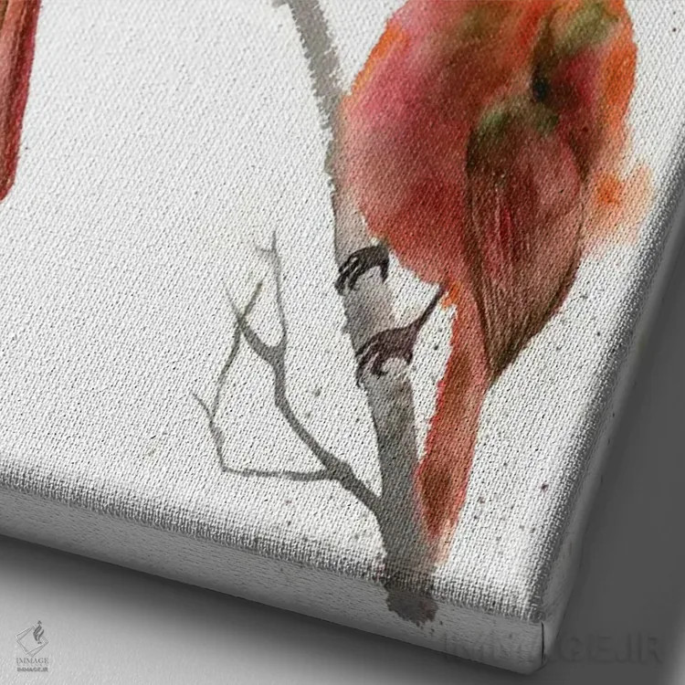 تابلو دکوراتیو کارباورال ها ۱ اثر الگا چفرانوف - نمای نزدیک بافت بوم