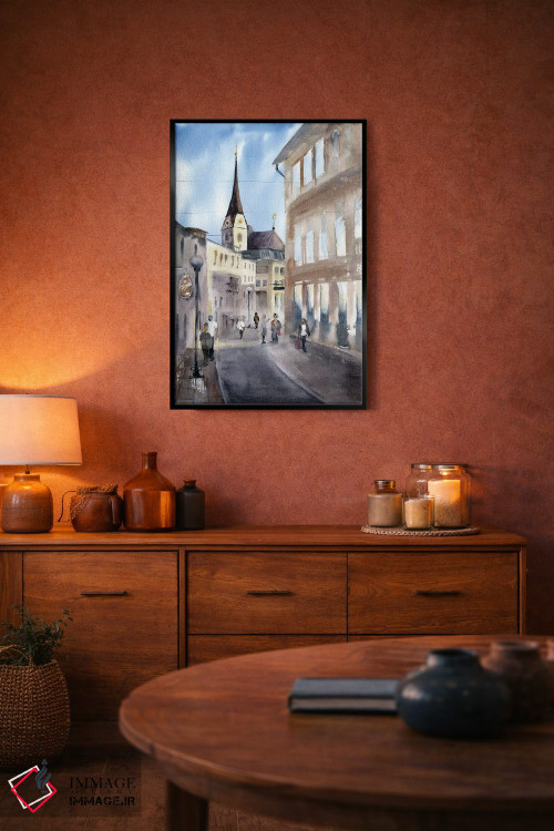 تابلو دکوراتیو چشم انداز شهری باد ایشل اثر الگا چفرانوف - D5B