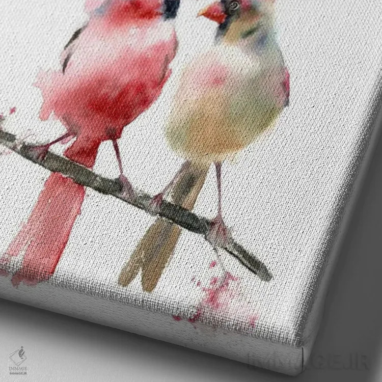 تابلو دکوراتیو کارباورال ها ۲ اثر الگا چفرانوف - نمای نزدیک بافت بوم