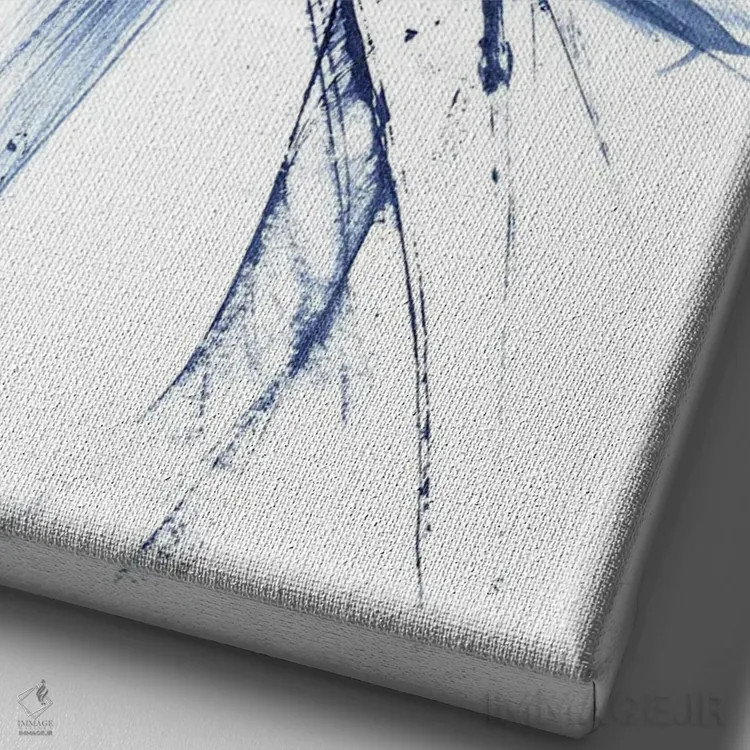 تابلو مینیمال سنجاقک انتزاعی اثر الگا چفرانوف - نمای نزدیک بافت بوم