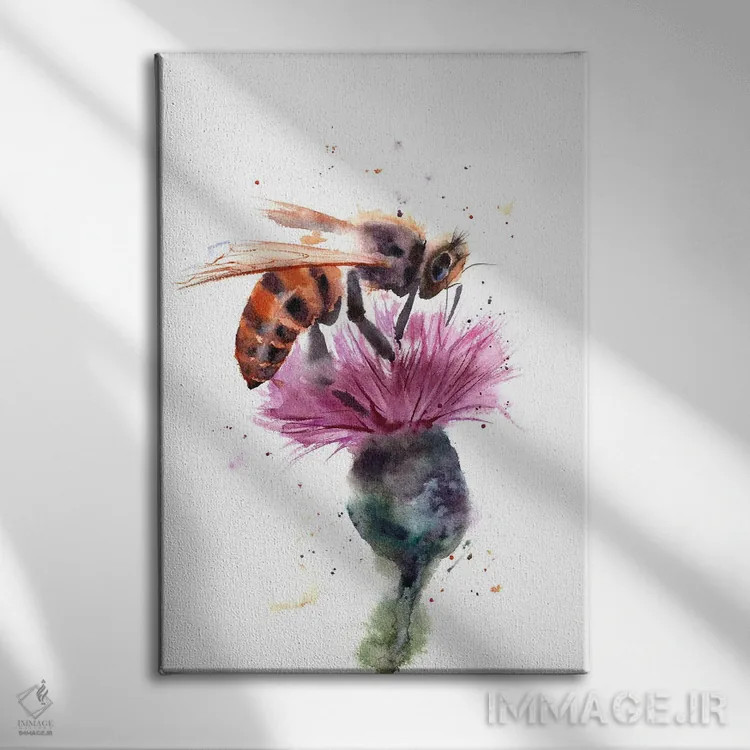 تابلو دکوراتیو زنبور اثر الگا چفرانوف - نمای روبهرو روی دیوار