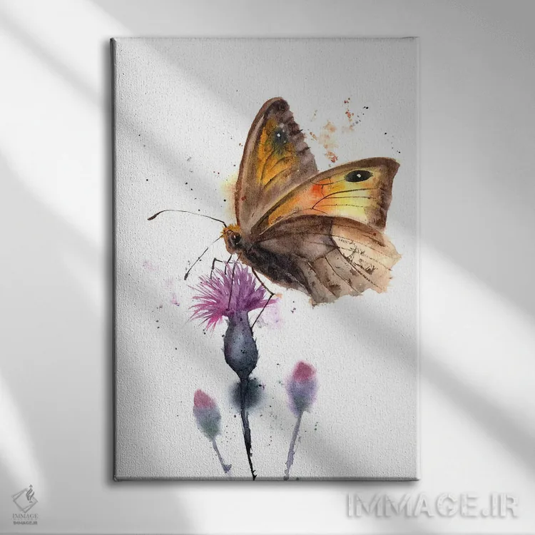تابلو دکوراتیو پروانه اثر الگا چفرانوف - نمای روبهرو روی دیوار