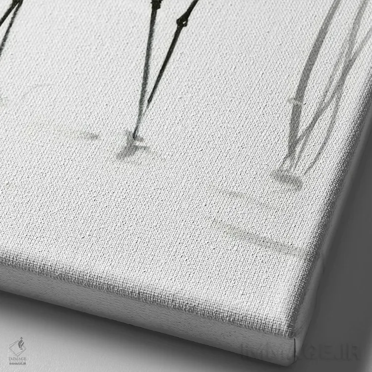 تابلو دکوراتیو لک لک ها ۱ اثر الگا چفرانوف - نمای نزدیک بافت بوم