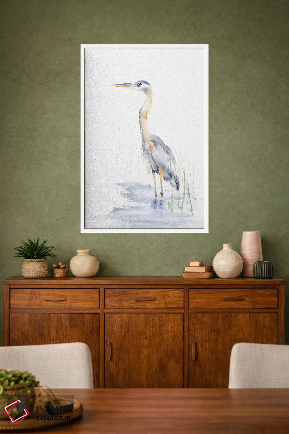 تابلو دکوراتیو مرغ آبکنار اثر الگا چفرانوف - D1W