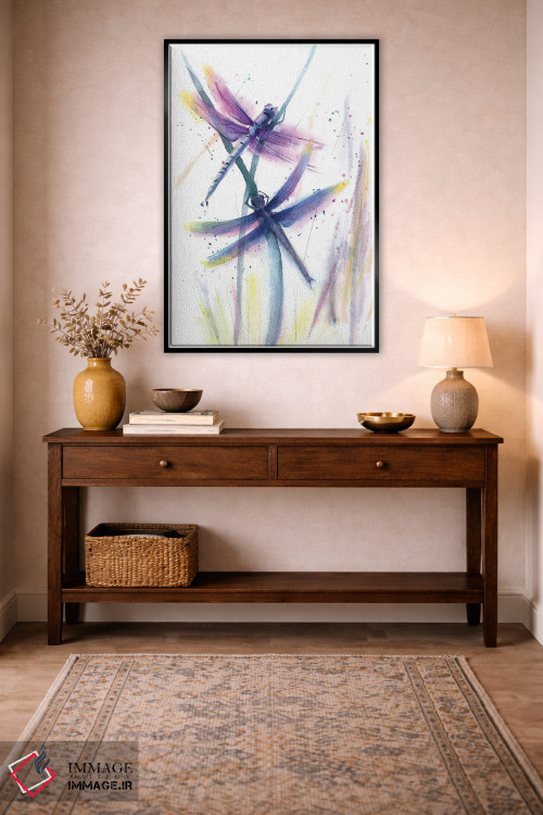 تابلو دکوراتیو سنجاقک ها اثر الگا چفرانوف - D4B