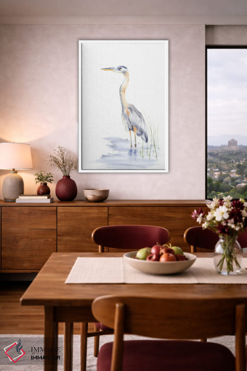 تابلو دکوراتیو مرغ آبکنار اثر الگا چفرانوف - D4W